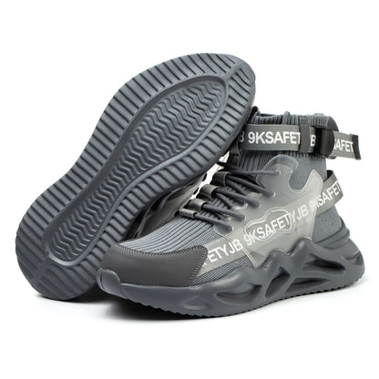 Waterproof Women Construction Funky High Cut Long Safety Men Work Steel Toe Working Industrial Fly Knit Sale Safety Boot for Men Shield Tread