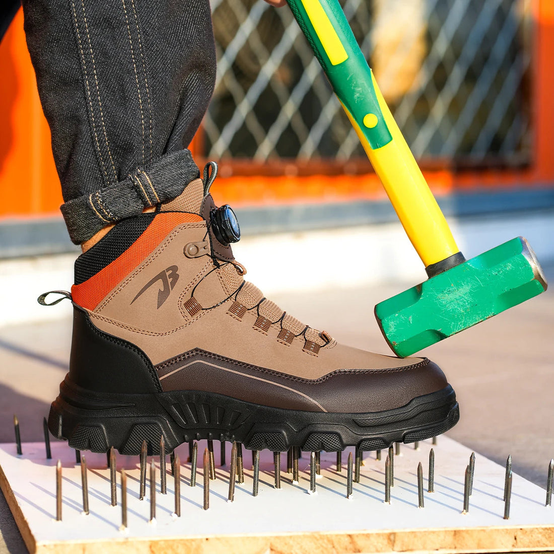 In Stock New Style Quick Lacing Steel Toe Safety Shoes Summer Breathable Anti-Blocking Anti-Smashing Impact Resistance Boots Shield Tread