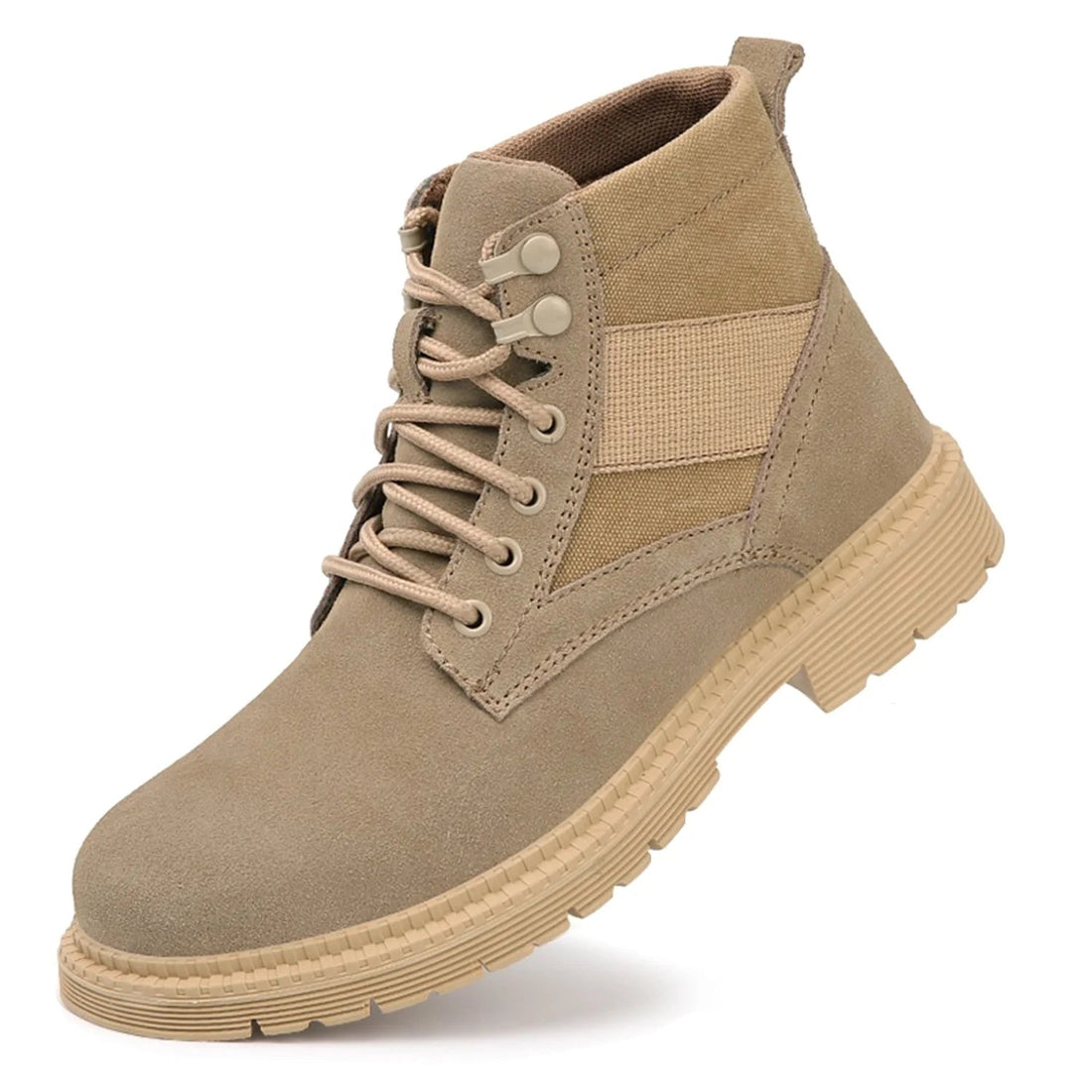 2025 New Design Men's Super Lightweight Waterproof Suede Leather Mesh Steel Toe Work Safety Boots for Factory Use for Summer Shield Tread