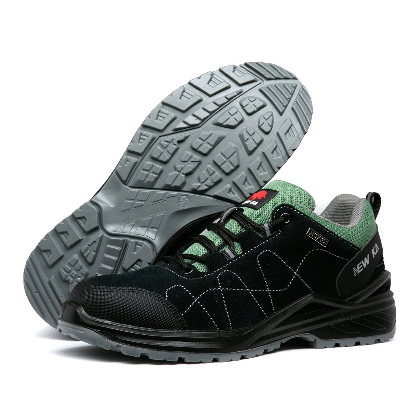 Dropshipping Steel Toe Dual Density PU Sole Comfortable Mesh Suede Leather Upper Men Casual Custom Logo Safety Shoes Shield Tread