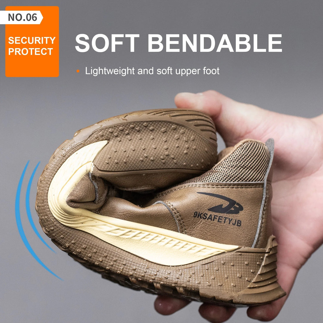 Anti Static Leather Lightweight Armored Rigger Brown Plastic Steel Toe Men Security Construction En20345 Shoes Safety Boots Shield Tread
