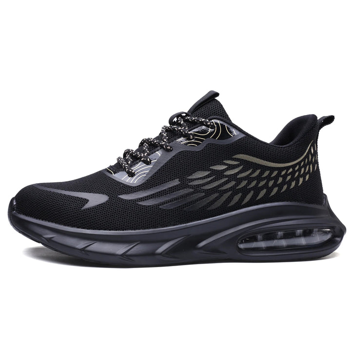 New Style Lightweight Suede Leather Mesh Sport Safety Shoes Steel Toe Anti-Slip Rubber PU Sole Fashionable Summer Sports Shoes Shield Tread