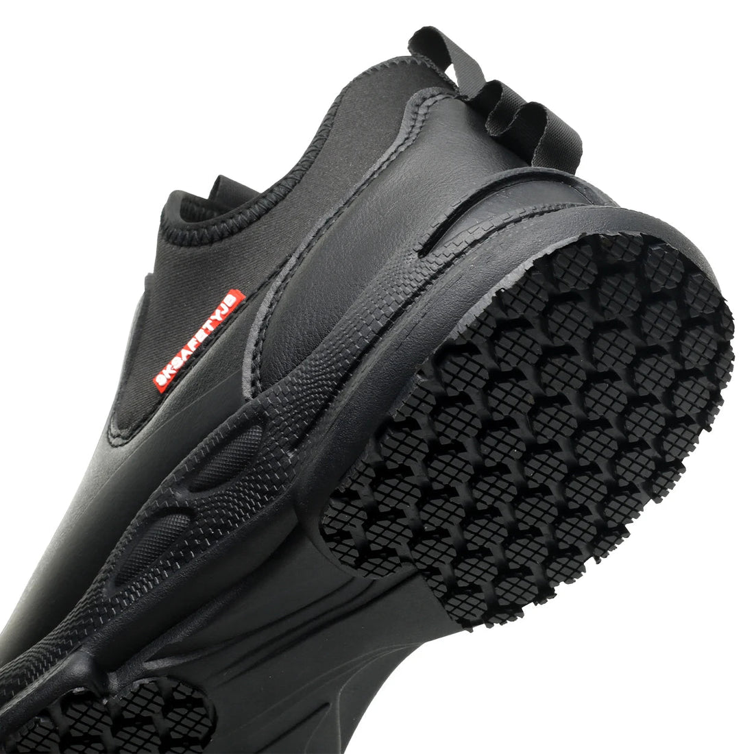SRC Lev Chef Super Anti Slip Lightweight Chelsea Rubber Leather Casual Shoes Kitchen Restaurant Cook Safety Shoes Without Lace Shield Tread