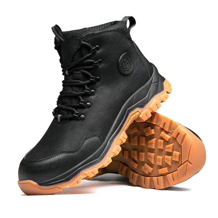 Steel Toe Wear Resistant Shock Absorption TPR Sole Comfortable Mesh Upper Metal Long Men Casual Custom Logo Safety Shoes Shield Tread