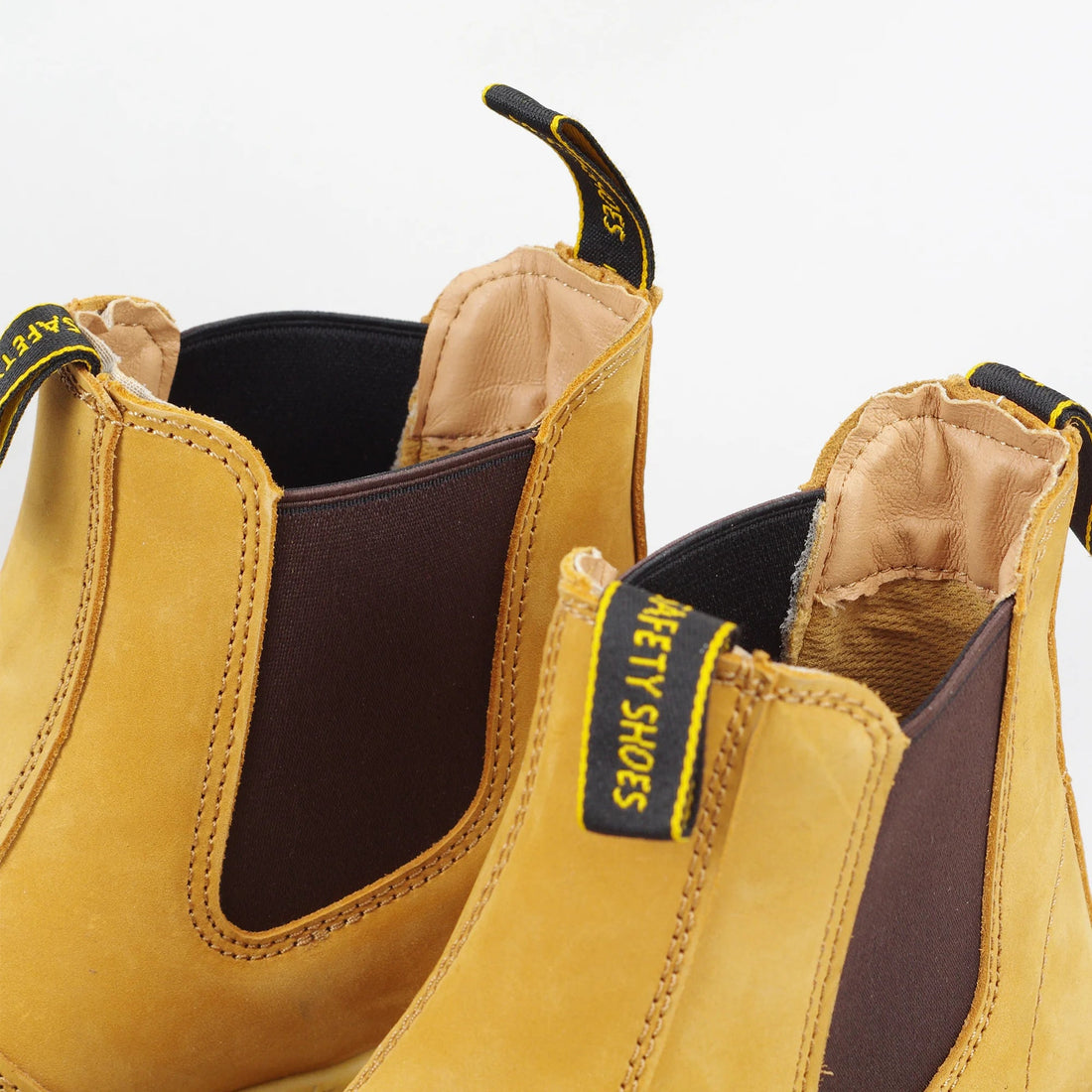 Waterproof Cow Leather Anti slip Construction Mid Cut Chelsea Cowhide PU+rubber Sole Alkali Acid Oil Resistant Safety Shoes Shield Tread