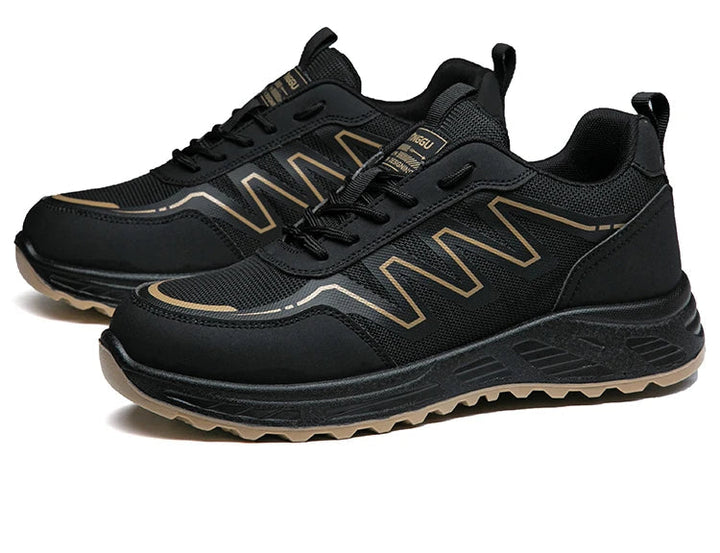Dropship Composite Toe Wear Resistant Dual Density PU Sole Comfortable Mesh Upper Metal Long Men Casual Custom Logo Safety Shoes Shield Tread