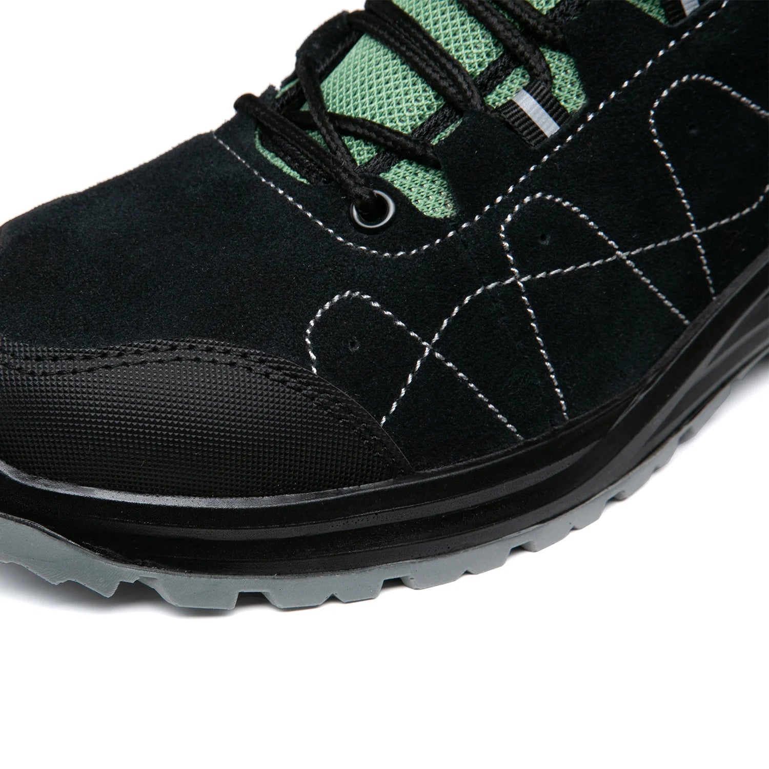 Dropshipping Steel Toe Dual Density PU Sole Comfortable Mesh Suede Leather Upper Men Casual Custom Logo Safety Shoes Shield Tread