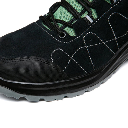 Dropshipping Steel Toe Dual Density PU Sole Comfortable Mesh Suede Leather Upper Men Casual Custom Logo Safety Shoes Shield Tread