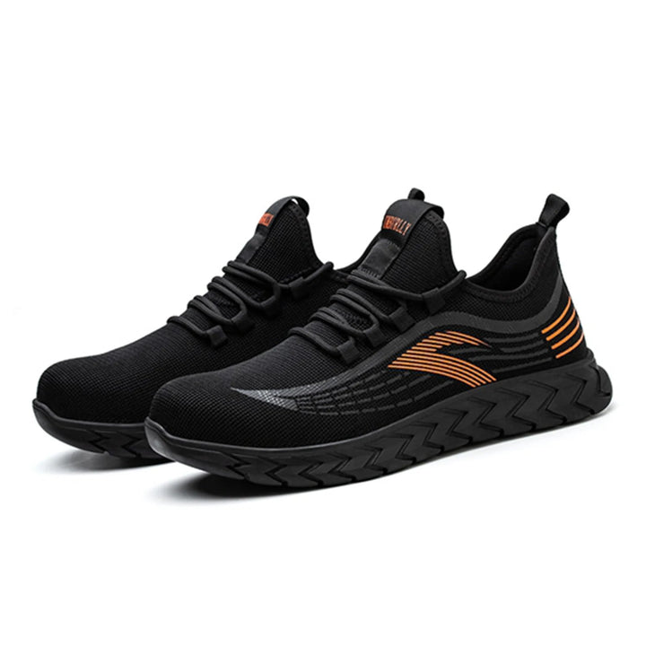 Women's Lightweight Breathable Mesh Upper Sports Safety Shoes Anti-Slip Steel Toe Low Cut Winter Construction Features Summer Shield Tread