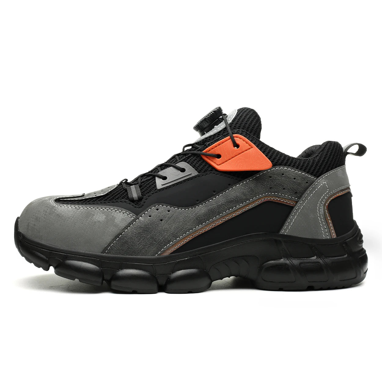 ZP New Arrival Men's Steel Toe Work Safety Shoes Quick Lacing Smart Lightweight Air Cushion Customized for Winter Factory Use Shield Tread