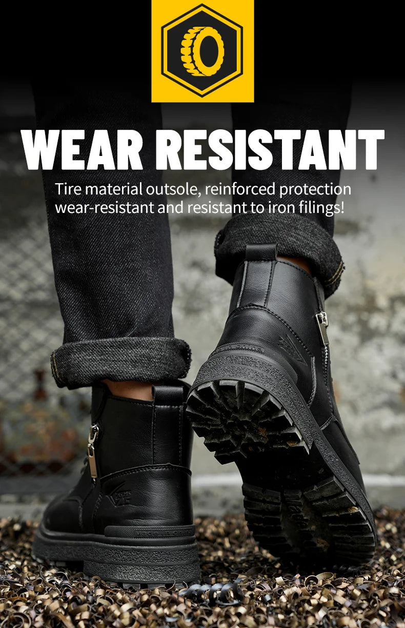 Indestructible Steel Toe Safety Boots: All Seasons, Secure Shield Tread