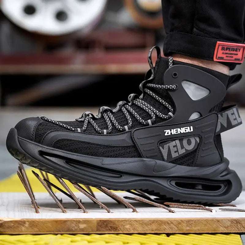 Shield Tread Lightweight Steel Toe Shoes for Safety 14:4602#Black 8819;200000124:200000898