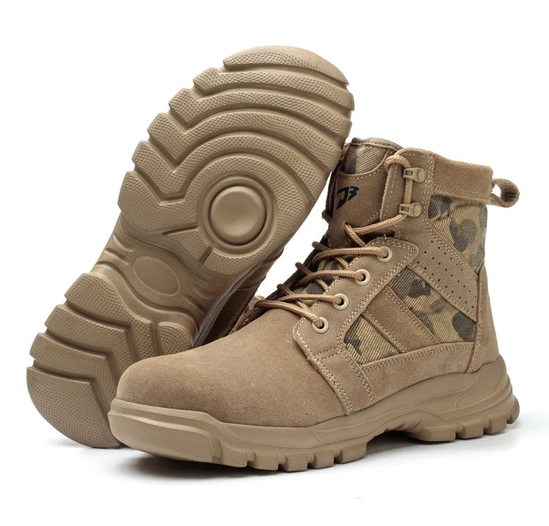 Steel Toe Kevlar Work Boots: Anti-Slip, Outdoor, Durable Shield Tread