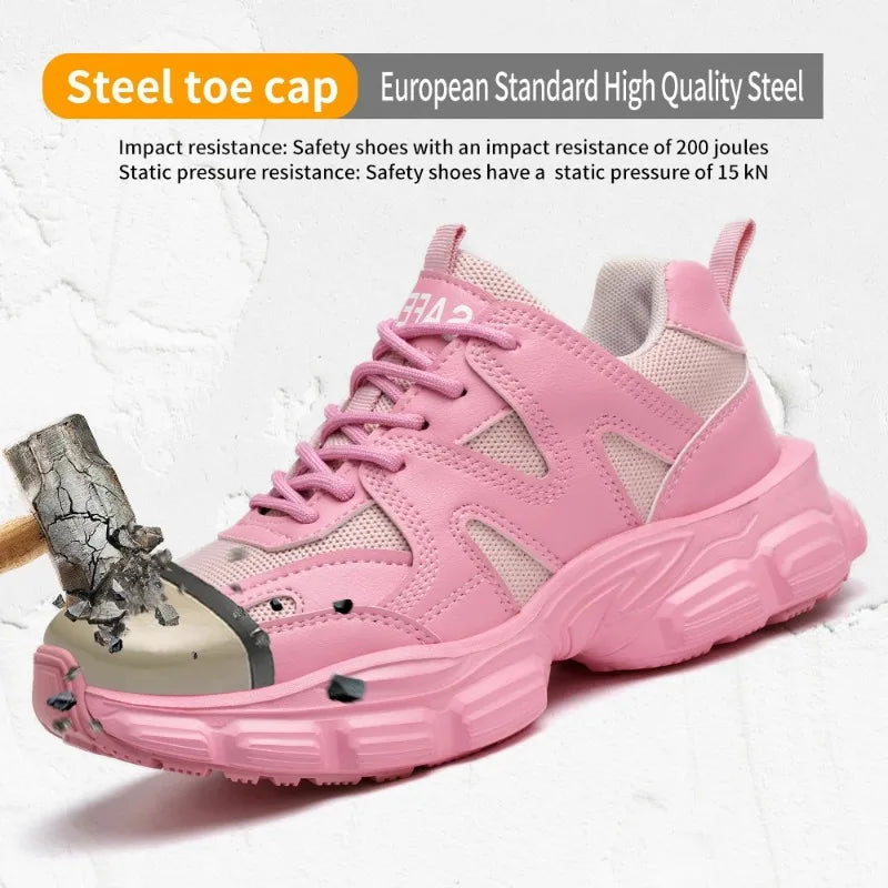 Women's Lightweight Steel Toe Sneakers: Fashion, Elegant Shield Tread