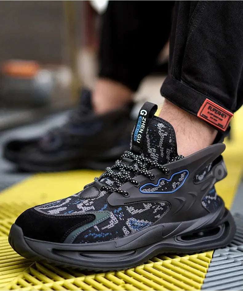 Shield Tread Lightweight Steel Toe Shoes for Safety 14:4602#Black 8819;200000124:200000898