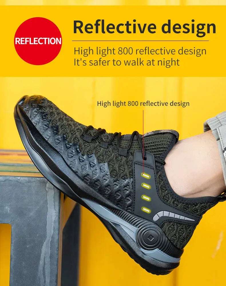 Shield Tread Composite Toe Work Shoes - Durable & Stylish 14:193#Black;200000124:100010482