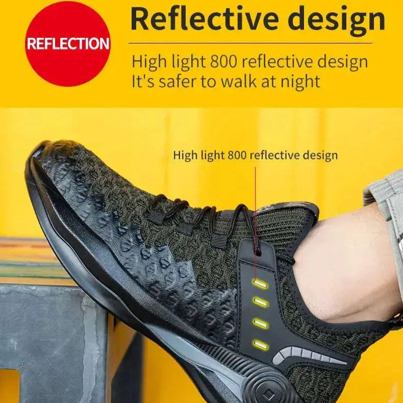 Shield Tread Composite Toe Work Shoes - Durable & Stylish 14:193#Black;200000124:100010482