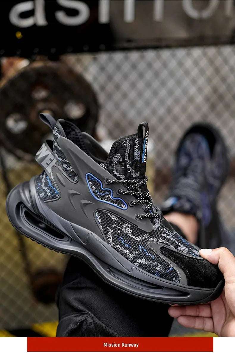 Shield Tread Lightweight Steel Toe Shoes for Safety 14:4602#Black 8819;200000124:200000898