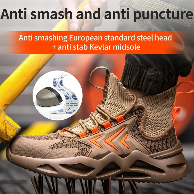 Breathable Steel Toe Work Shoes Men: Industrial, Safe Shield Tread