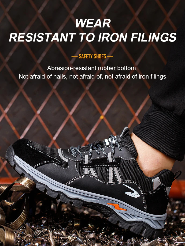 Breathable Steel Toe Work Shoes: Anti-Impact, Comfortable Shield Tread