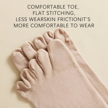 Hot Sale Men's Cotton Toe Socks Moisture-Wicking Odor Control Seamless Toe Design Long Crew Socks for Sports Daily Wear Shield Tread