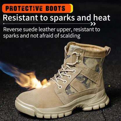 Steel Toe Kevlar Work Boots: Anti-Slip, Outdoor, Durable Shield Tread