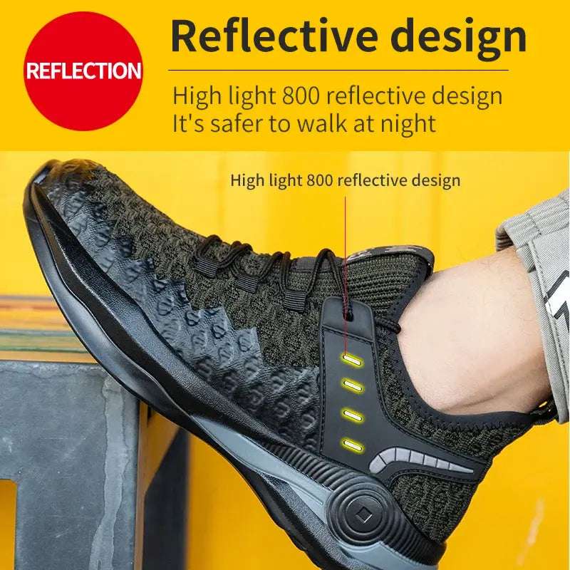 Shield Tread Composite Toe Work Shoes - Durable & Stylish 14:193#Black;200000124:100010482