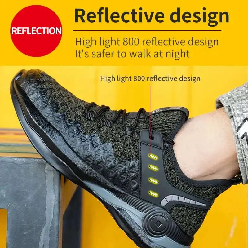 Shield Tread Composite Toe Work Shoes - Durable & Stylish 14:193#Black;200000124:100010482