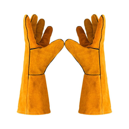 Leather Welding Gloves: Heat Resistant, Fire Proof Work Shield Tread