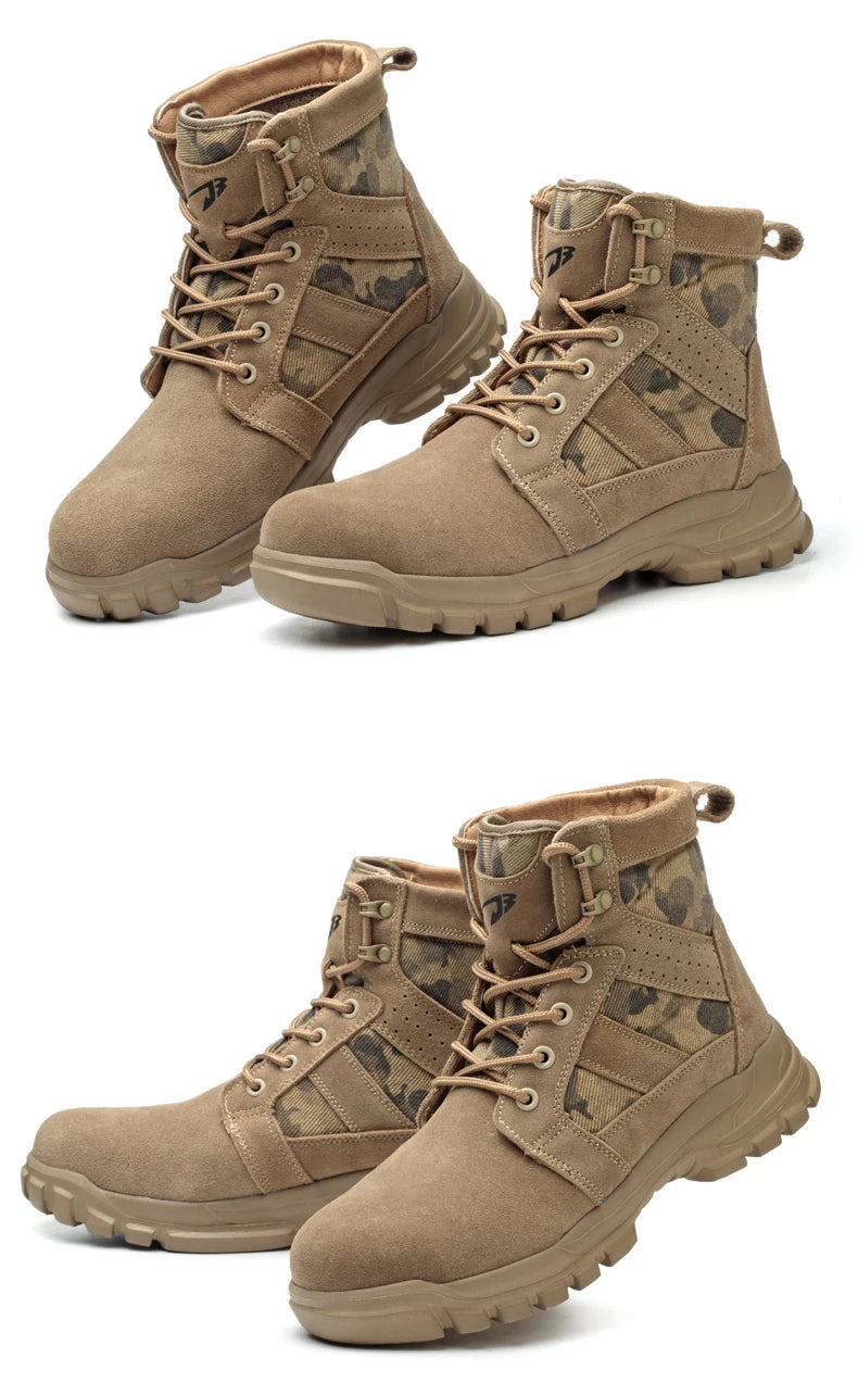 Steel Toe Kevlar Work Boots: Anti-Slip, Outdoor, Durable Shield Tread