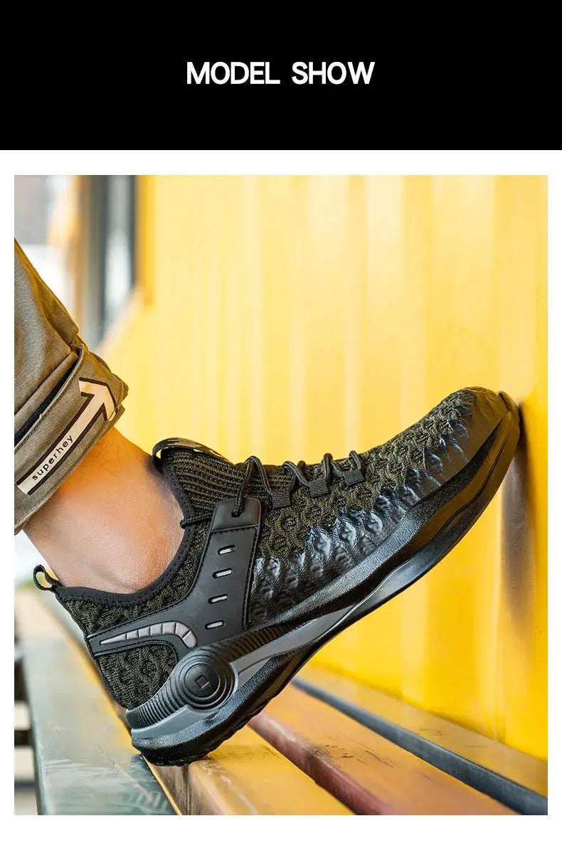 Shield Tread Composite Toe Work Shoes - Durable & Stylish 14:193#Black;200000124:100010482
