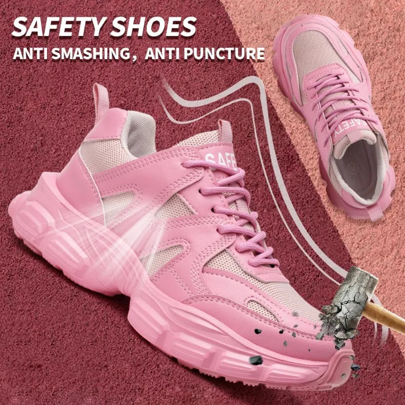 Women's Lightweight Steel Toe Sneakers: Fashion, Elegant Shield Tread