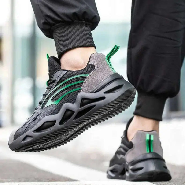 Shield Tread Insulated Steel Toe Safety Shoes 14:193#Black Green;200000124:100010482