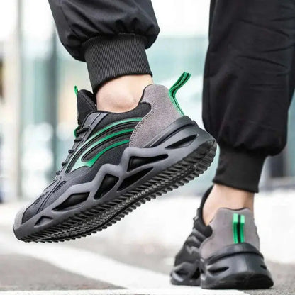 Shield Tread Insulated Steel Toe Safety Shoes 14:193#Black Green;200000124:100010482