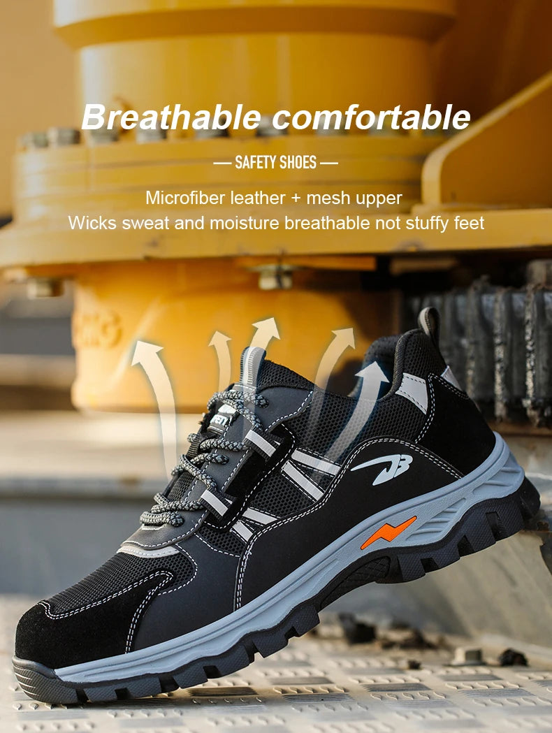 Breathable Steel Toe Work Shoes: Anti-Impact, Comfortable Shield Tread