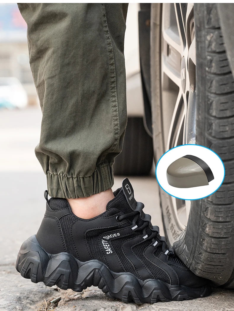 Four Season Safety Shoes: Anti-Smash, Anti-Stab, Breathable Shield Tread