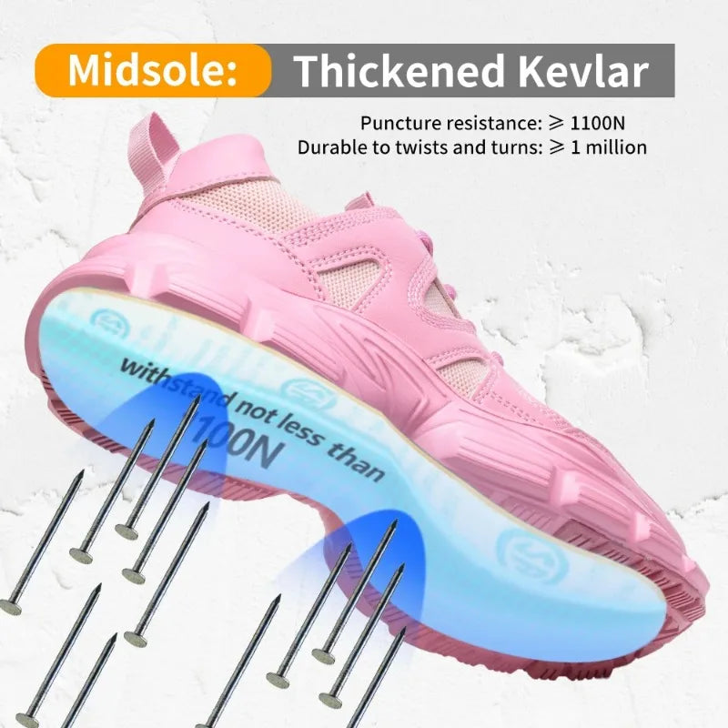 Women's Lightweight Steel Toe Sneakers: Fashion, Elegant Shield Tread