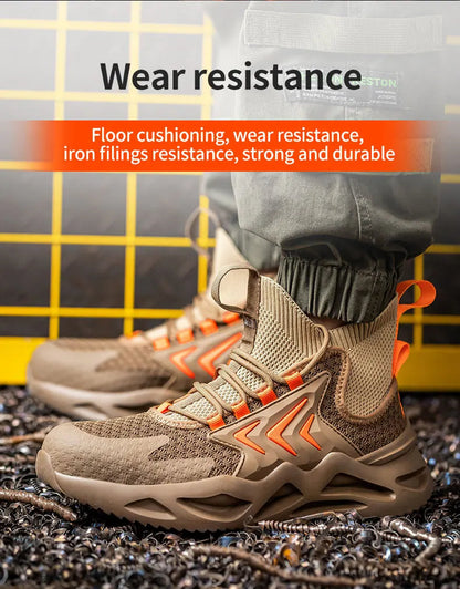 Breathable Steel Toe Work Shoes Men: Industrial, Safe Shield Tread