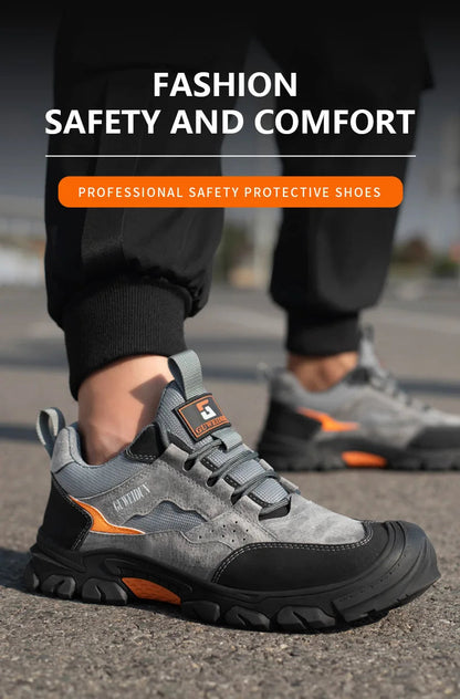 Cowhide Steel Toe Safety Shoes: Breathable, Indestructible Boots Shield Tread