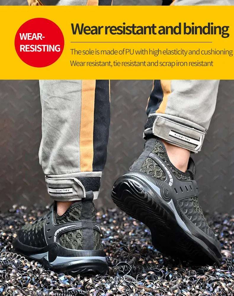 Shield Tread Composite Toe Work Shoes - Durable & Stylish 14:193#Black;200000124:100010482