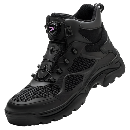 Knob Lacing Steel Toe Work Boots: Anti-Smash, Puncture-Proof Shield Tread