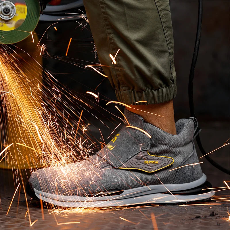 Lightweight Insulated Work Shoes: Anti-Smash, Men's Safety Shield Tread