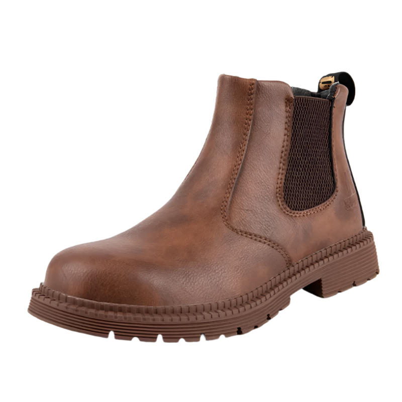 Waterproof Chelsea Steel Toe Work Boots: Leather, Durable Shield Tread