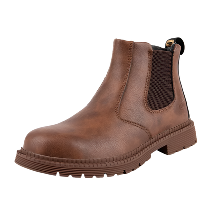 Waterproof Chelsea Steel Toe Work Boots: Leather, Durable Shield Tread