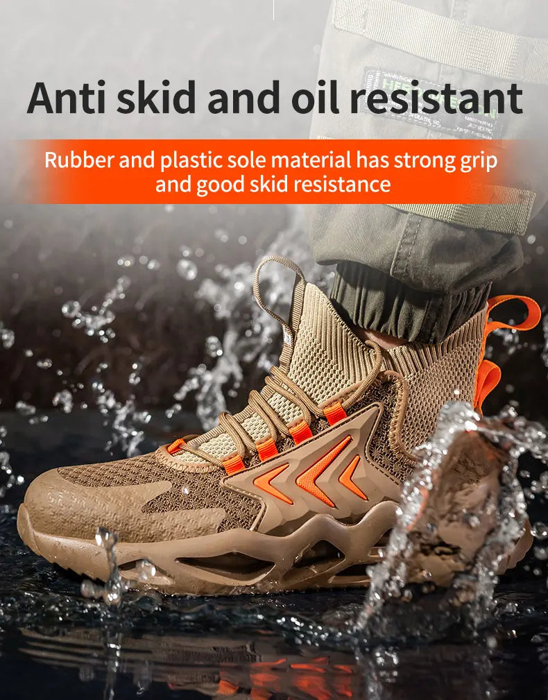 Breathable Steel Toe Work Shoes Men: Industrial, Safe Shield Tread