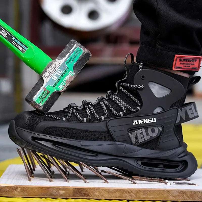 Shield Tread Lightweight Steel Toe Shoes for Safety 14:4602#Black 8819;200000124:200000898