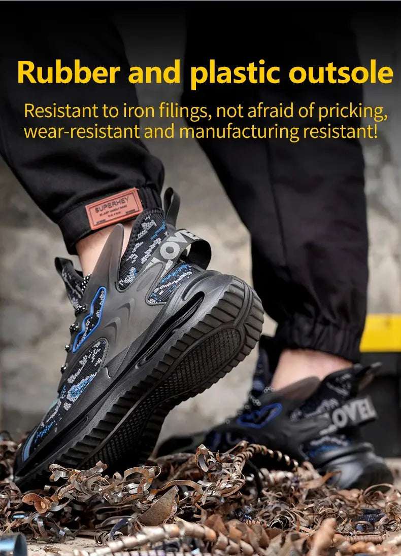 Shield Tread Lightweight Steel Toe Shoes for Safety 14:4602#Black 8819;200000124:200000898