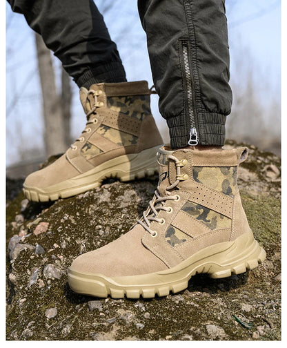 Steel Toe Kevlar Work Boots: Anti-Slip, Outdoor, Durable Shield Tread