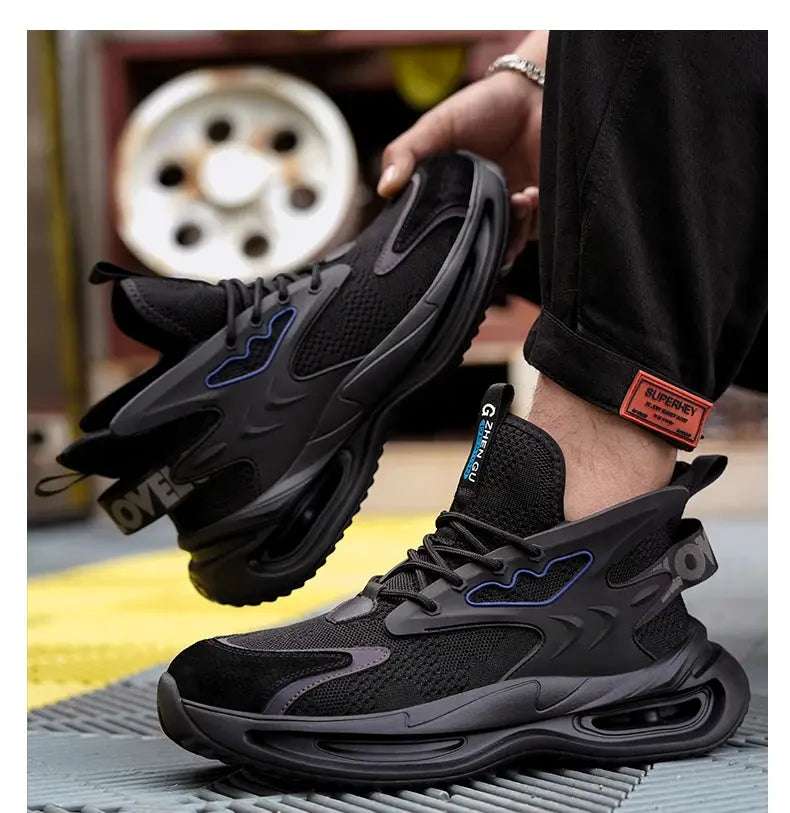 Shield Tread Lightweight Steel Toe Shoes for Safety 14:4602#Black 8819;200000124:200000898