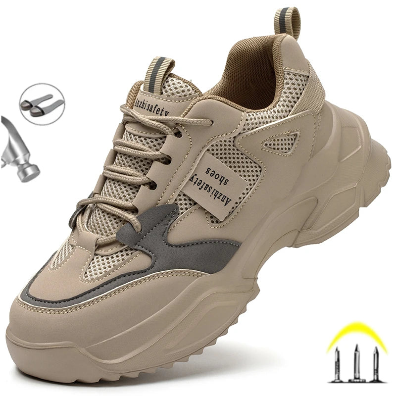 Women's Safety Sneakers: Anti-Smash, Anti-Puncture, Breathable Shield Tread